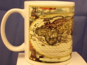 Old World map printed mug