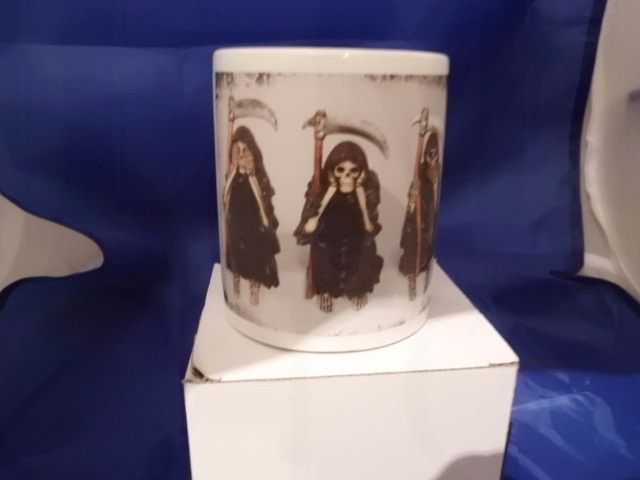 Grim Reaper see no evil Humorous mug