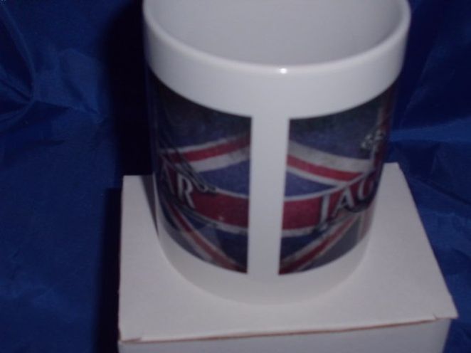 Jaguar Union Jack personalised mug