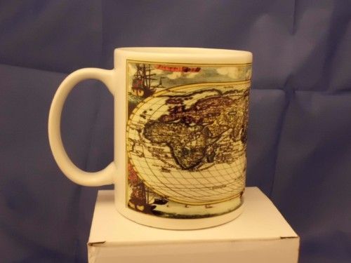 Old World map printed mug