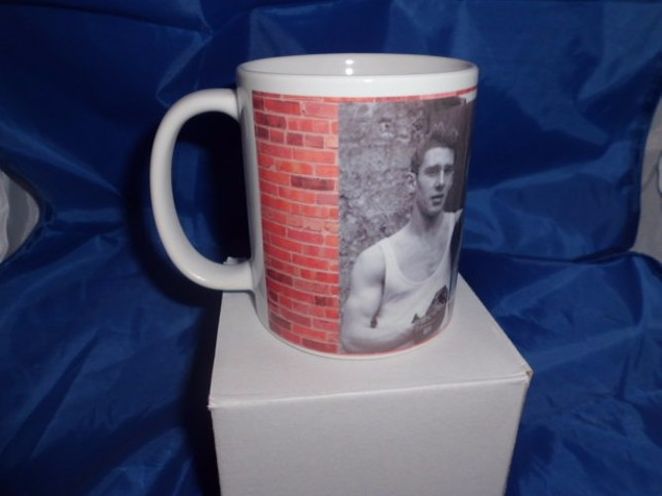 Ron and Reg Kray with their mother personalized mug printed mug