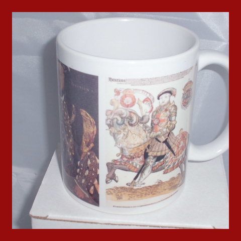 Henry the 8th Portrait and horse back Historical printed mug